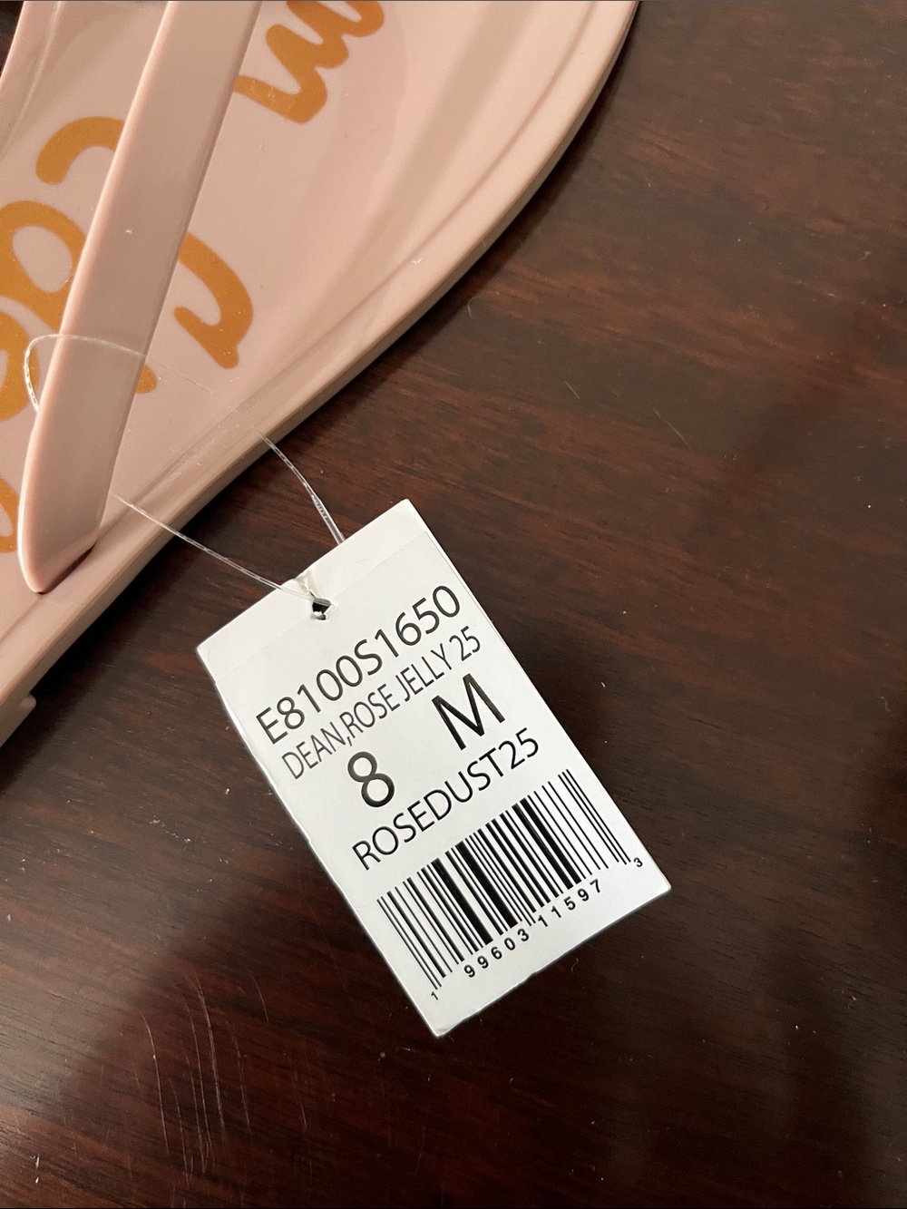 NWT Sam Edelman Dean Rosedust Jelly Sandal - Picture 2 of 4